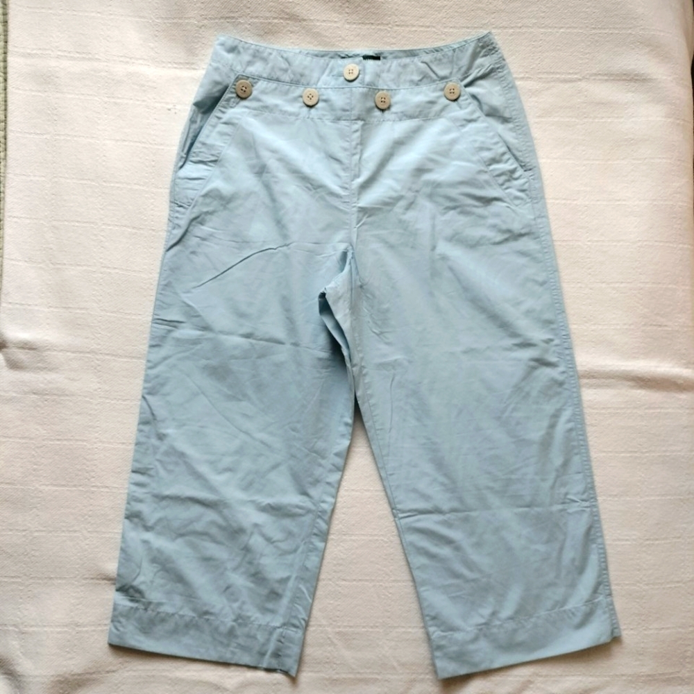 Funky Lauren Ralph Lauren capris 10P light blue with buttoned flap front